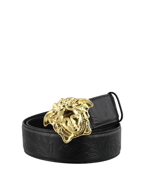 cintura versace medusa marrone|Cintura Versace Palazzo con fibbia Medusa oronero .